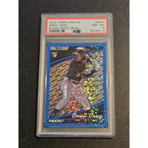 2022 Topps Update #BG-20 Oneil Cruz Topps Black Gold Blue PSA 8